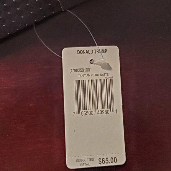 Donald Tramp Tie, Black-and-Grey-Squares with White Little Dots - Picture 5 of 5